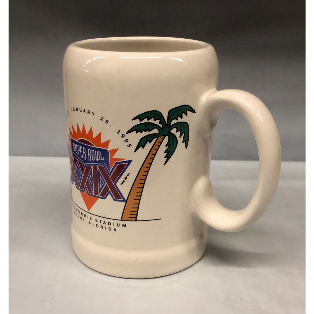 Beer Stein Super Bowl XXIX Joe Robbie Stadium Miami Fl January 29,1995 Chargers